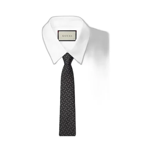 Horsebit Silk Jacquard Tie