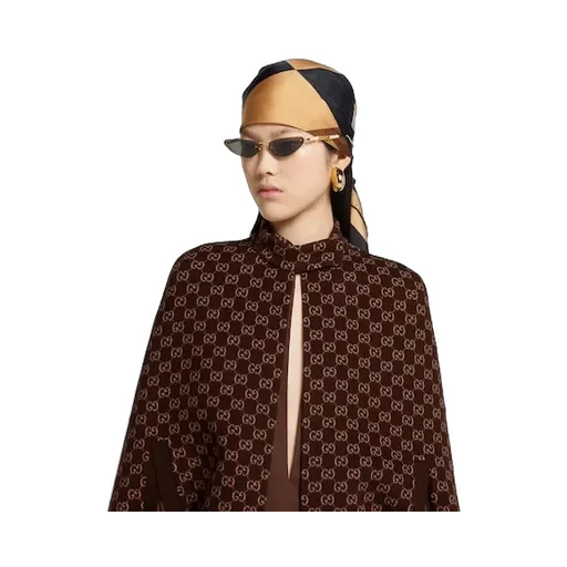 Silk Wool Cape With Horsebit