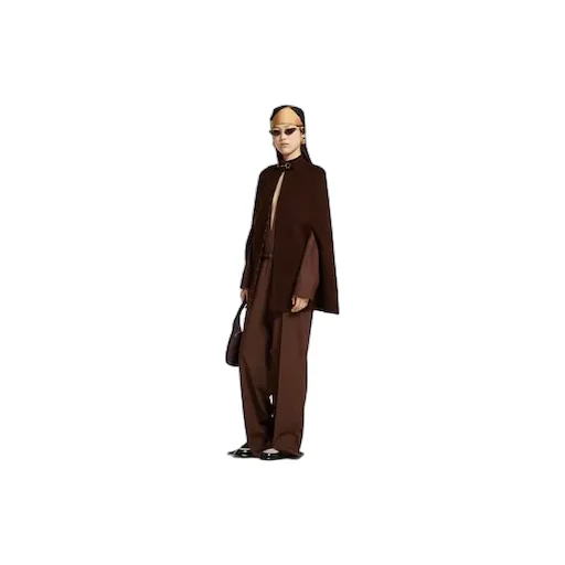 Silk Wool Cape With Horsebit