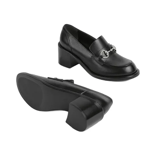 Heeled Loafer With Horsebit