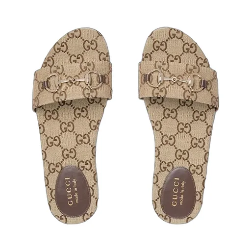 Slide Sandal With Horsebit