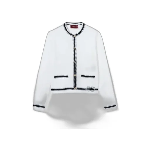 Cotton Stitch Cardigan With Intarsia