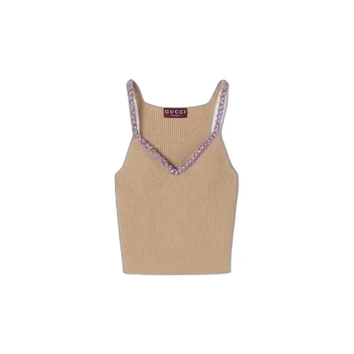 Rib Felted Wool Top With Embroidery