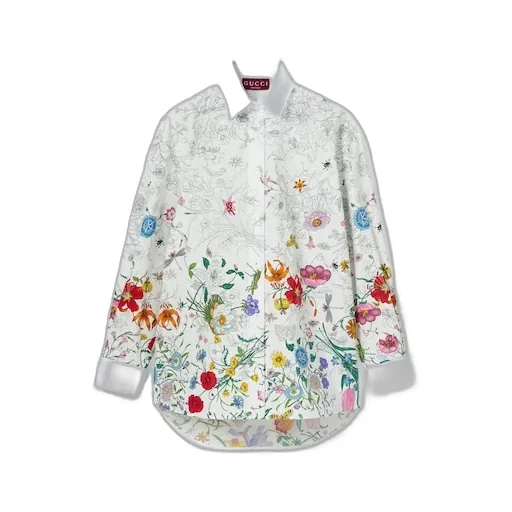 Printed Cotton Poplin Shirt