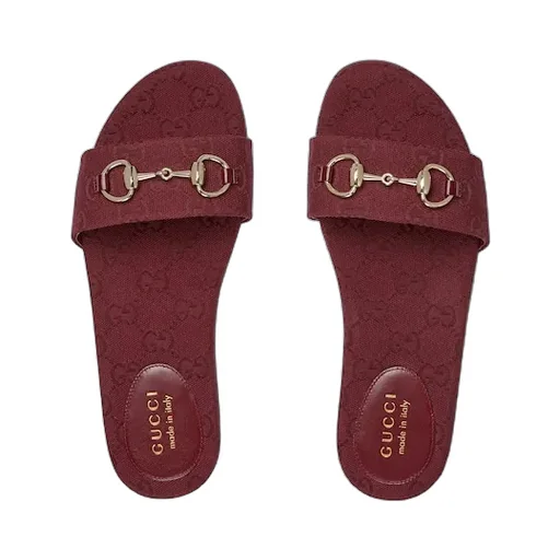 Slide Sandal With Horsebit