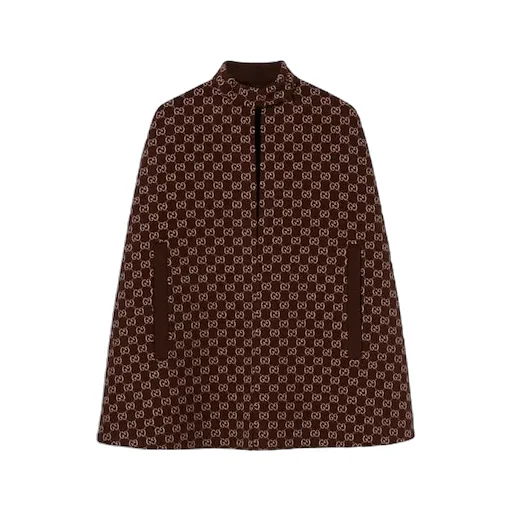 Silk Wool Cape With Horsebit