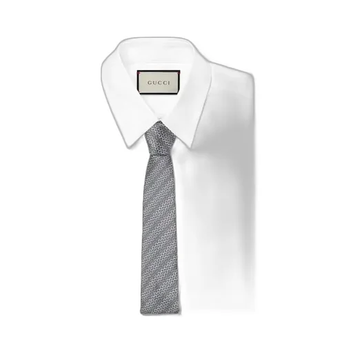 Horsebit Silk Jacquard Tie
