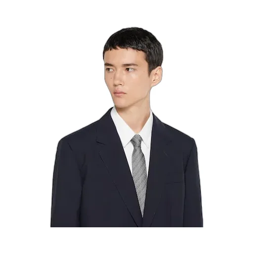 Horsebit Silk Jacquard Tie