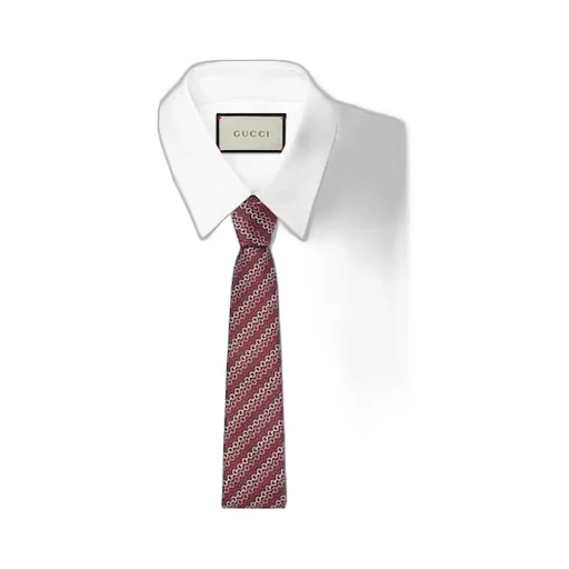 Horsebit Silk Jacquard Tie