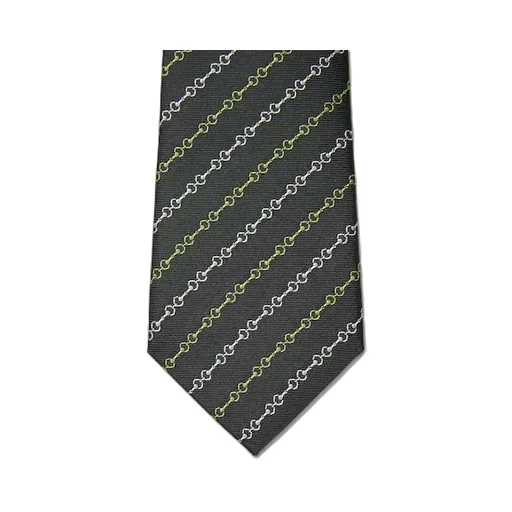 Horsebit Silk Jacquard Tie