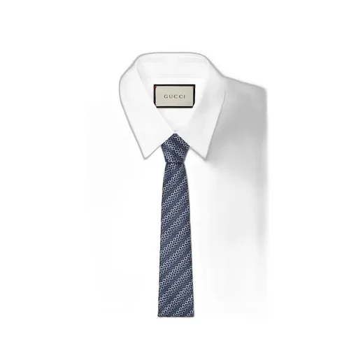Horsebit Silk Jacquard Tie