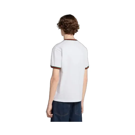 Cotton Jersey T-Shirt With Embroidery