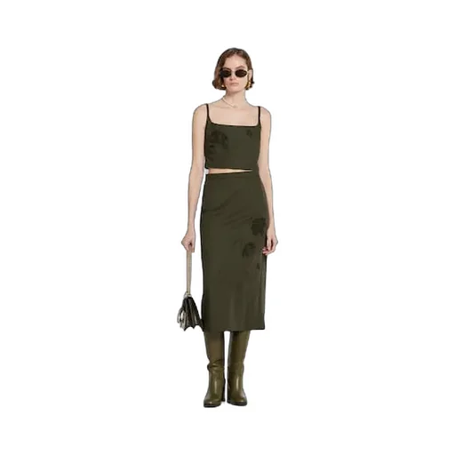 Wool Mohair Skirt With Embroidery