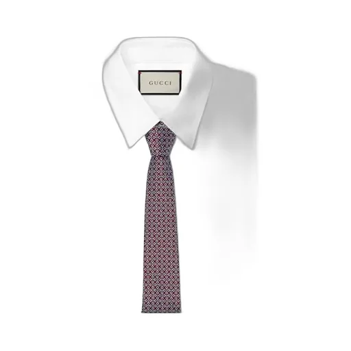 Horsebit Silk Jacquard Tie