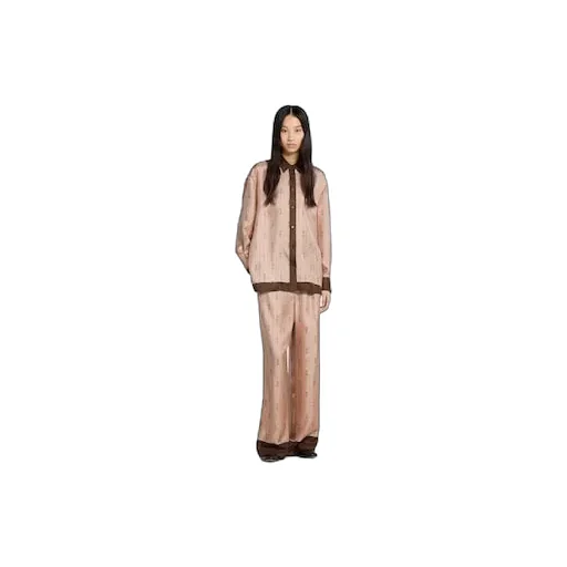 Printed Silk Twill Pants