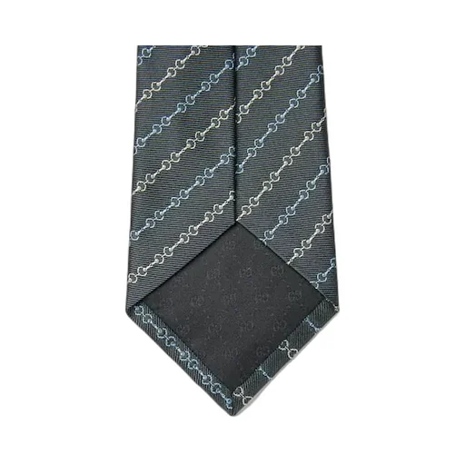 Horsebit Silk Jacquard Tie