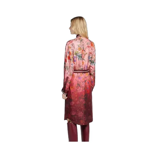 Printed Silk Twill Shirt Dress