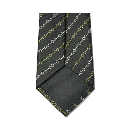 Horsebit Silk Jacquard Tie
