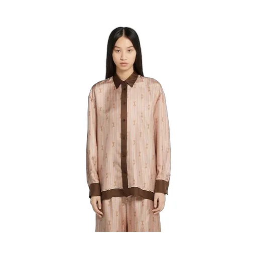 Printed Silk Twill Shirt