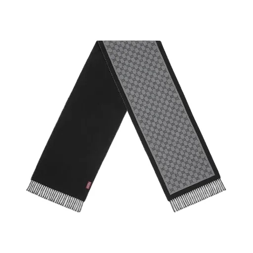Gg Wool Jacquard Scarf