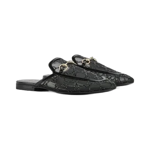 Gg Crystal Princetown Slipper