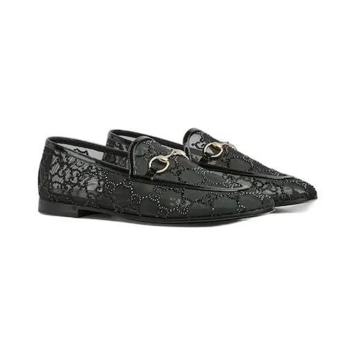Gg Crystal Gucci Jordaan Loafer