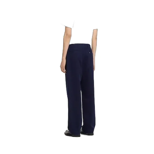 Washed Denim Pant With Embossed Label