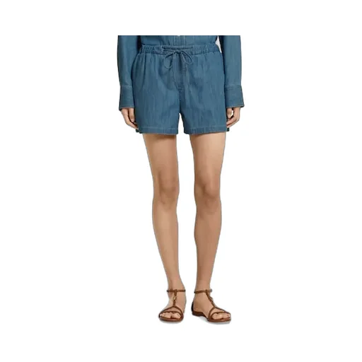 Denim Shorts With Horsebit