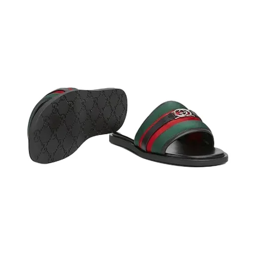 Slide Sandal With Interlocking G