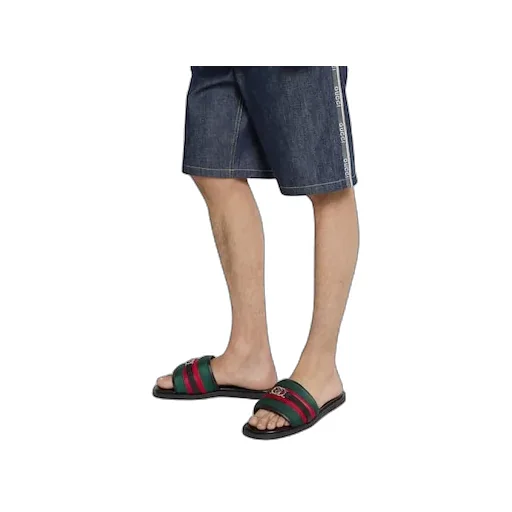 Slide Sandal With Interlocking G