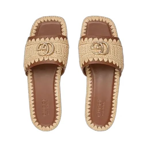 Slide Sandal With Double G