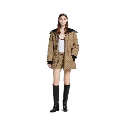 Gg Canvas Puffer Jacket