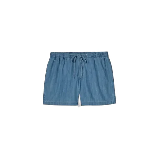 Denim Shorts With Horsebit