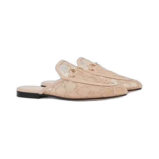 Gg Crystal Princetown Slipper
