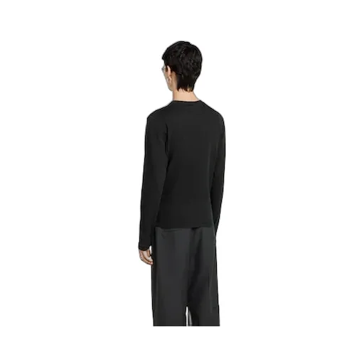 Rib Cotton T-Shirt With Embroidery