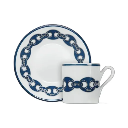 Gucci Marina Coffee Cup And Saucer, Set Of Two