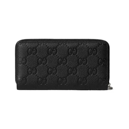 Gucci Imprint Zip Around Wallet