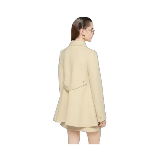 Textured Wool Tweed Coat