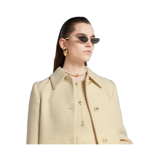Textured Wool Tweed Coat