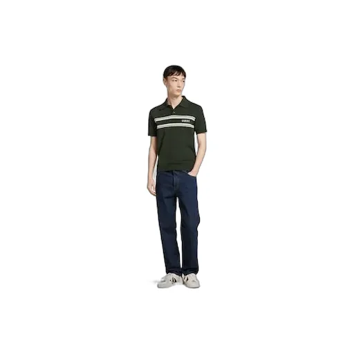 Silk Cotton Polo Shirt With Intarsia