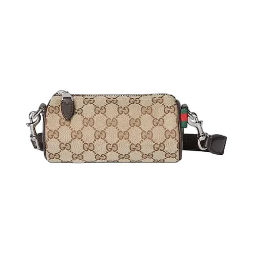 Gg Canvas Mini Cylinder Bag