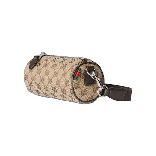 Gg Canvas Mini Cylinder Bag
