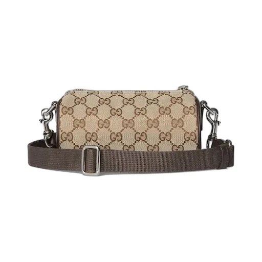 Gg Canvas Mini Cylinder Bag