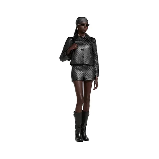 Embossed Gg Leather Jacket