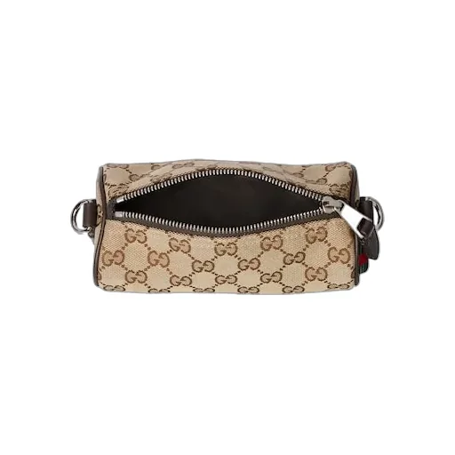 Gg Canvas Mini Cylinder Bag