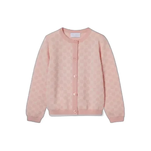 Children's Gg Wool Jacquard Cardigan