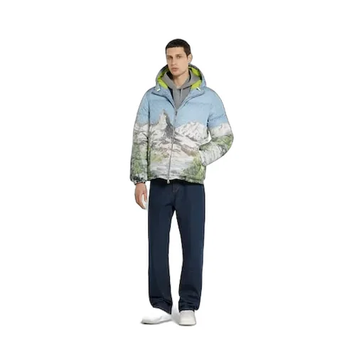 Printed Nylon Zip Jacket