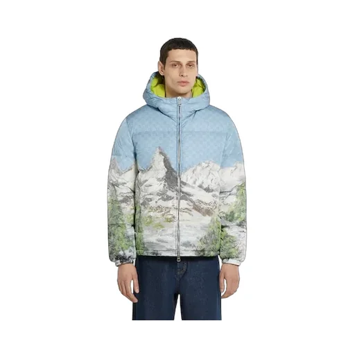 Printed Nylon Zip Jacket