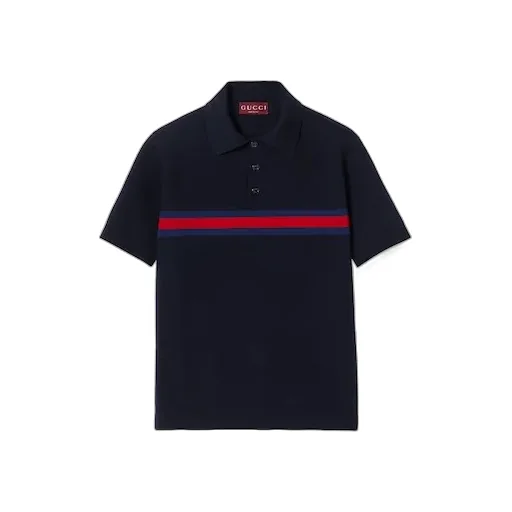 Cotton Piquet Polo Shirt With Web