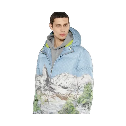 Printed Nylon Zip Jacket